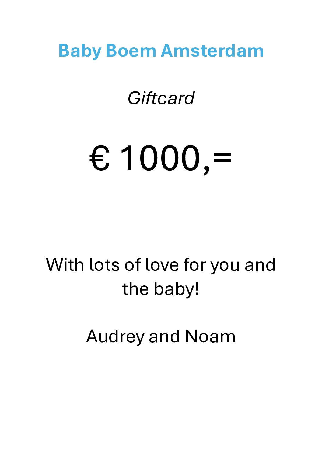 Giftcard Judith Goudsmit