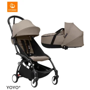Stokke_Yoyo_reiswieg_taupe_black_frame_Baby-Boem_Amsterdam